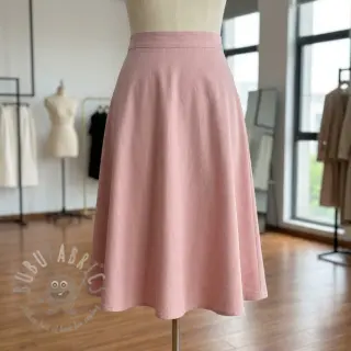 Tkanina wiskozowa z lnem SPANDEX old rose