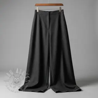 Tkanina wiskozowa z lnem SPANDEX black