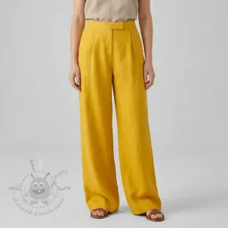 Tkanina wiskozowa z lnem SPANDEX honey