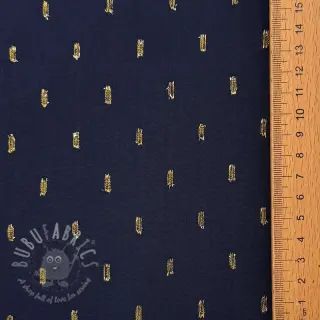 Wiskoza LUREX navy