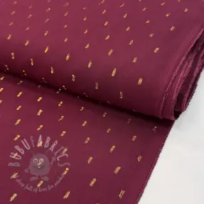 Wiskoza LUREX burgundy
