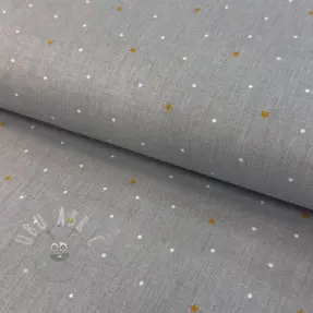 Bawełniana tkanina Sweet bear star light grey ORGANIC