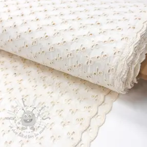 Bawełniana tkanina EMBROIDERY Rosemary white