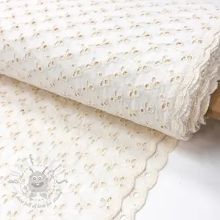 Bawełniana tkanina EMBROIDERY Rosemary white