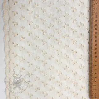 Bawełniana tkanina EMBROIDERY Rosemary white