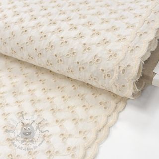 Bawełniana tkanina EMBROIDERY Rosemary off white