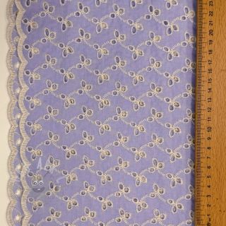Bawełniana tkanina EMBROIDERY Rosemary lilac