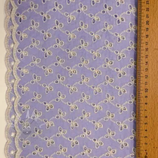Bawełniana tkanina EMBROIDERY Rosemary lilac