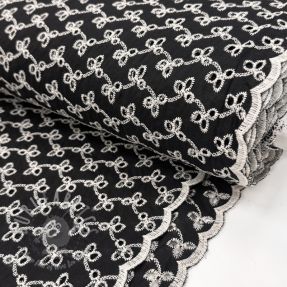 Bawełniana tkanina EMBROIDERY Rosemary black