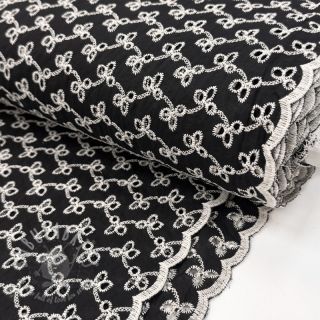Bawełniana tkanina EMBROIDERY Rosemary black