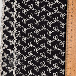 Bawełniana tkanina EMBROIDERY Rosemary black