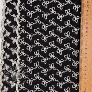 Bawełniana tkanina EMBROIDERY Rosemary black
