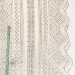 Bawełniana tkanina EMBROIDERY Lilian beige