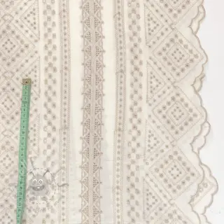 Bawełniana tkanina EMBROIDERY Lilian beige