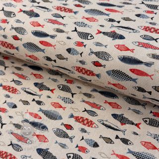 Tkanina dekoracyjna Linenlook Aquarium multico