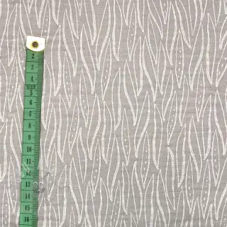 Muślin double gauze Leaves light grey