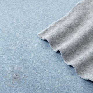 Dresówka drapana JOGGING blue melange