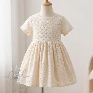 Bawełniana tkanina EMBROIDERY Rosemary off white