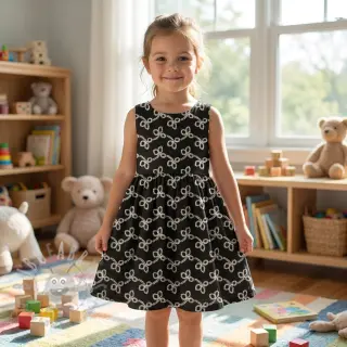 Bawełniana tkanina EMBROIDERY Rosemary black