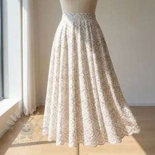 Bawełniana tkanina EMBROIDERY Lilian natural