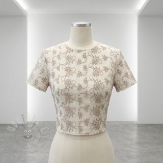 Bawełniana tkanina EMBROIDERY Lilian ecru