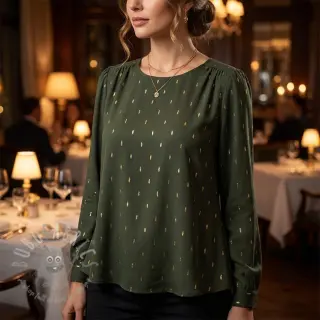 Wiskoza LUREX dark green