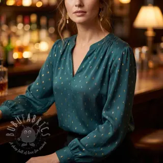 Wiskoza LUREX emerald