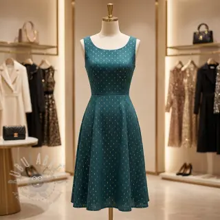 Wiskoza LUREX emerald