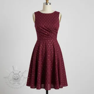 Wiskoza LUREX burgundy