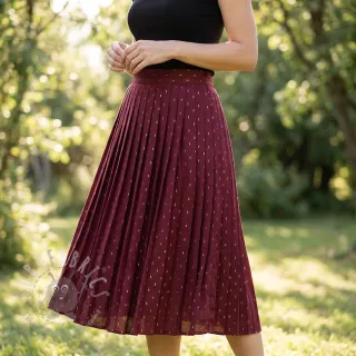Wiskoza LUREX burgundy