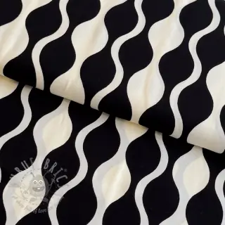Wiskoza ECOVERO Abstract black ecru