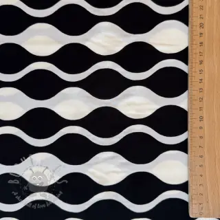Wiskoza ECOVERO Abstract black ecru