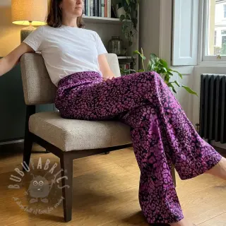 Wiskoza ROSELLA STRETCH Animals purple