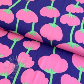 Wiskoza ECOVERO NERIDA HANSEN Poppies royal blue