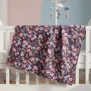 Bawełniana tkanina Flowers Anabell dark purple digital print