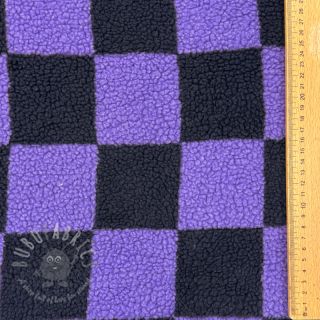 Tkanina płaszczowa TEDDY JACQUARD Checks purple