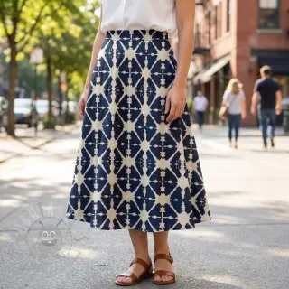 Bawełniana tkanina BATIK navy