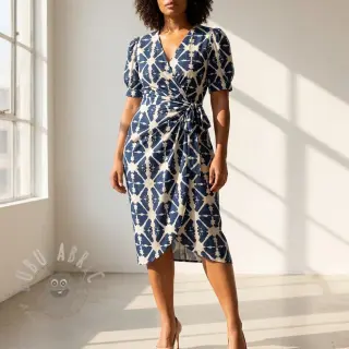 Bawełniana tkanina BATIK navy
