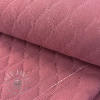 Muślin double gauze QUILT Wave mauve