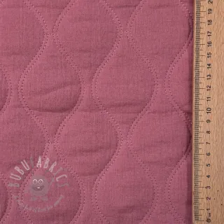 Muślin double gauze QUILT Wave mauve