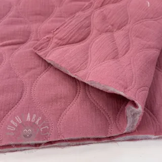 Muślin double gauze QUILT Wave mauve