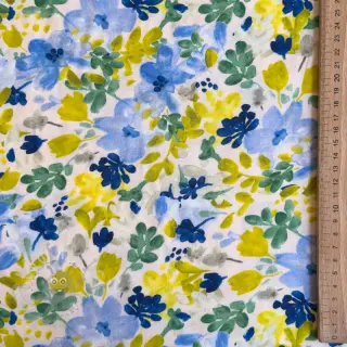 Wiskoza STRETCH Flowers off white digital print