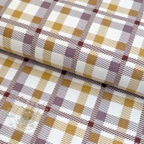 Bawełniana tkanina FLANNEL Checks and checks ochre