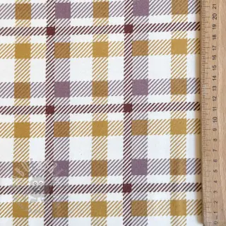Bawełniana tkanina FLANNEL Checks and checks ochre