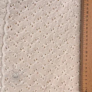 Bawełniana tkanina EMBROIDERY Rosemary beige