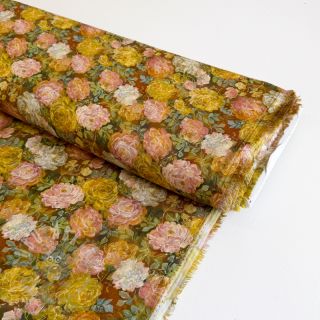 Wiskoza RAYON POPLIN Flower sea design C