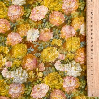 Wiskoza RAYON POPLIN Flower sea design C