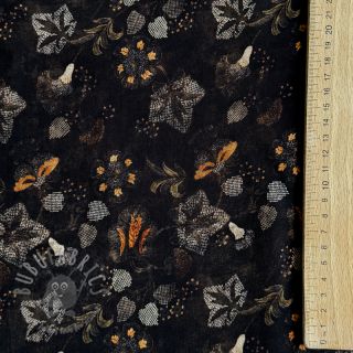 Wiskoza RAYON POPLIN Dark barrock design A