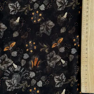 Wiskoza RAYON POPLIN Dark barrock design A