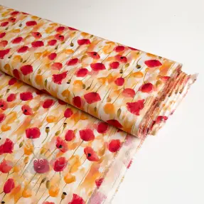 Wiskoza RAYON POPLIN Poppys design C